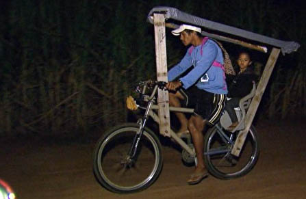 Trajeto de bicicleta começa na madrugada | Foto: Reprodução/ EPTV