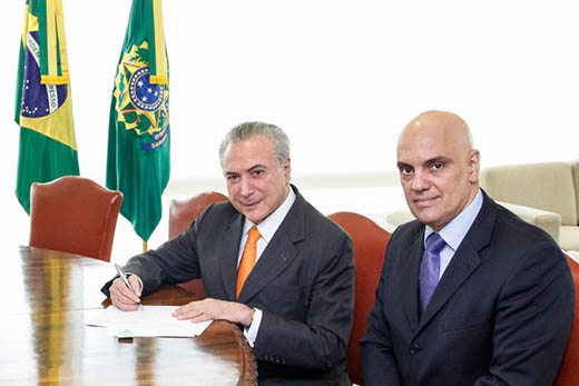 (Brasília - DF, 22/02/2017). Presidente Michel Temer durante encontro com o novo Ministro do STF, Alexandre de Moraes. Foto: Valdenio Vieira/PR