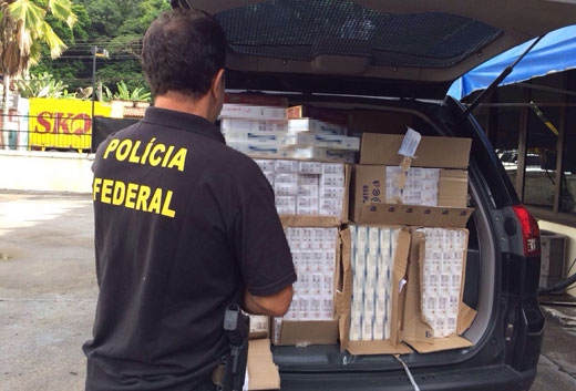 PF faz ação para combater o contrabando de cigarros no sul da Bahia (Foto: Divulgação/PF)