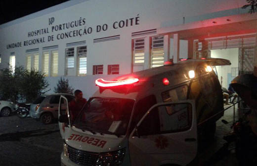Vítima foi socorrida para o Hospital Português, em Coité | Foto: João Wilson/ Notícias de Santaluz/ Arquivo