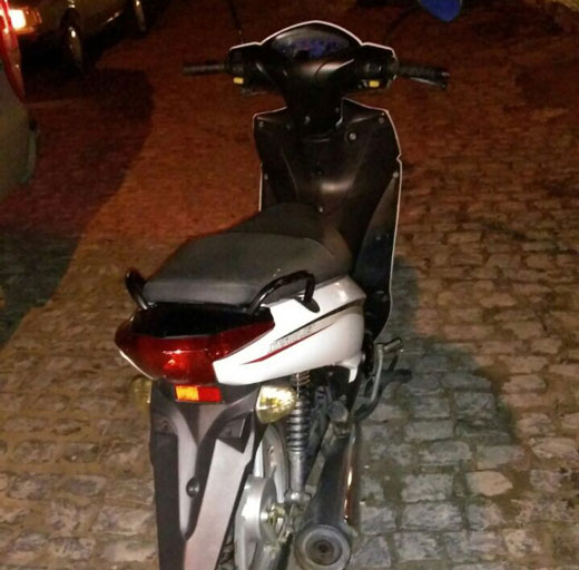 Moto foi roubada minutos antes de ser recuperada em Coité | Foto: Divulgação/ PM