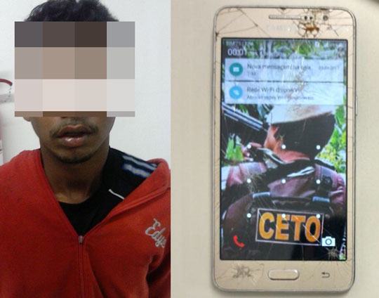 Adolescente de Santaluz foi apreendido após roubar celular em Serrinha | Foto: Notícias de Santaluz