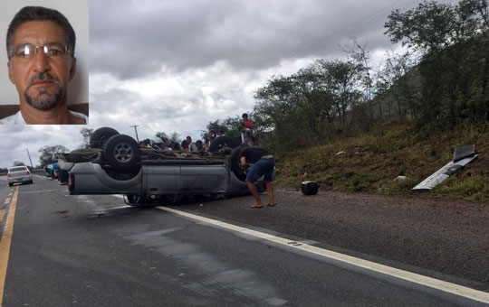 Acidente aconteceu na BR-324, trecho da cidade de Tanquinho | Foto: Leitor do Notícias de Santaluz