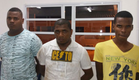 Trio foi preso após assaltar posto bancário em Teofilândia, na região sisaleira da Bahia.