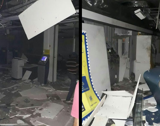 Bandidos armados explodem agência do Banco do Brasil, em Pindobaçu | Foto: Reprodução/ Redes Sociais