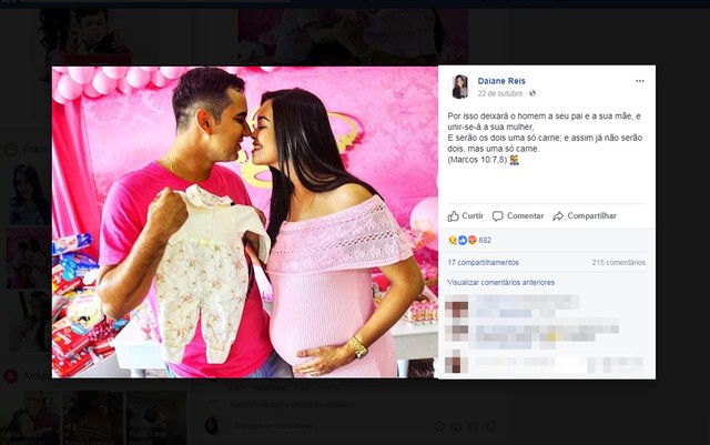 Homem confessou ter matado jovem grávida antes do parto (Foto: Reprodução/ Facebook
