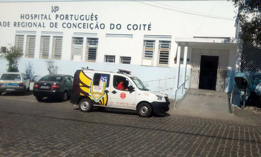 Vítima foi socorrida e levada para o Hospital Português, onde foi medicada e, em seguida, liberada | Foto: João Wilson/Notícias de Santaluz/Arquivo