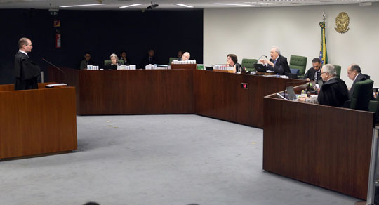 Julgamento do pedido de liberdade do ex-presidente Luiz Inácio Lula da Silva na Segunda Turma do Supremo Tribunal Federal — Foto: Nelson Jr./SCO/STF 