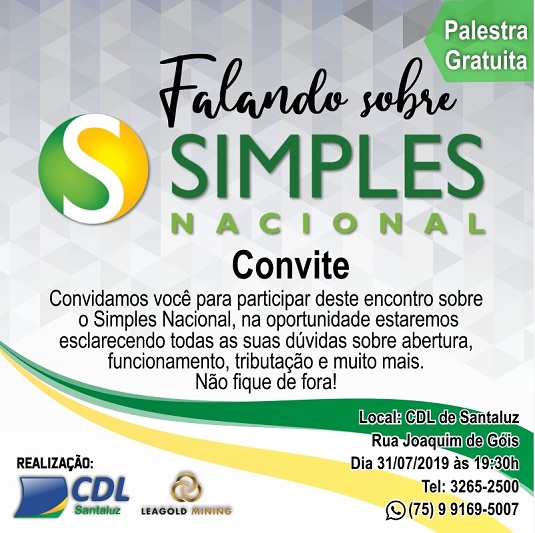 Palestra acontece nesta quarta-feira (31), às 19h30, na sede da CDL de Santaluz | Divulgação