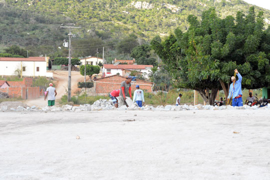 Pavimentação do povoado Quebradas faz parte da 3ª etapa do programa Modernixa Santaluz | Foto: Divulgação/PMS