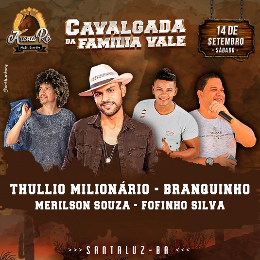 Show com Thullio Milionário acontece neste sábado, em Santaluz | Divulgação