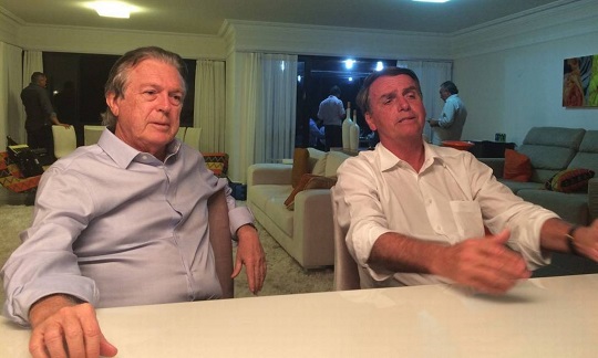Bolsonaro e Bivar durante a pré-campanha à Presidência | Foto: Divulgação