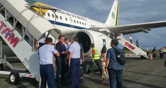 Bolsonaro chega em Salvador para passar o réveillon | Foto: Base Aérea