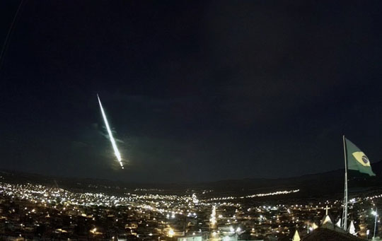 Meteoro é visto em cidades da Bahia | Foto: Reprodução/ Site Bramon Meteor