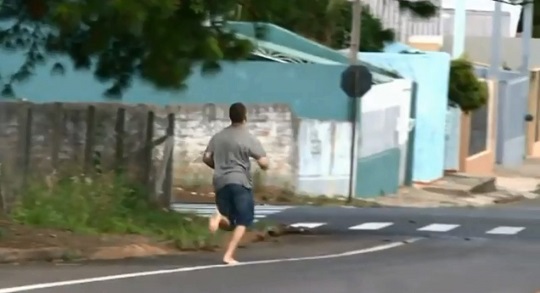 Preso foi flagrado fugindo da cadeia de Guarapuava | Foto: Reprodução/RPC