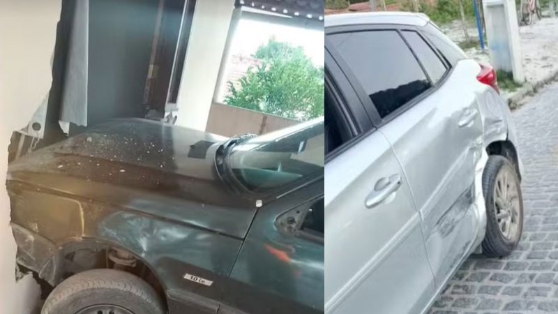 Idoso de 78 anos passa mal, perde controle de carro e colide contra casa em Conceição do Coité